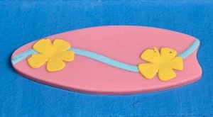 Littlest Pet Shop LPS Pink Surfboard Blue Wave Gelb Blumen Accessoire 02 - Bild 1 von 3