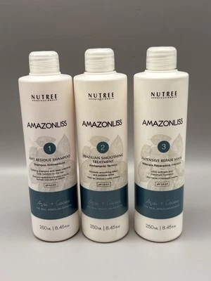 Nutree Amazonliss Keratin Hair Treatment Straightening 8.45 Fl Oz 3 Step Kit - Image 1 of 4