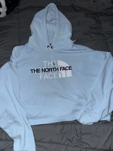 The North Face Womens Blue Long Sleeve Cropped Pullover Sweater Size 2XL - Picture 1 of 5