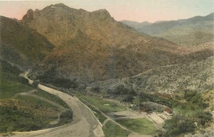 1940s Hot Springs Arizona Castle Hot Springs Hotel hand colored Postcard 25-9803 - Picture 1 of 2