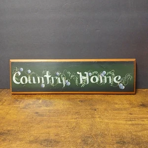 Vintage Country Home 16x5" Hand Painted, Distressed Wood Decor Sign - Picture 1 of 4
