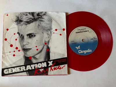GENERATION X - KING ROCKER - UK - 7" SINGLE - 1979 - RED VINYL - Image 1 of 2