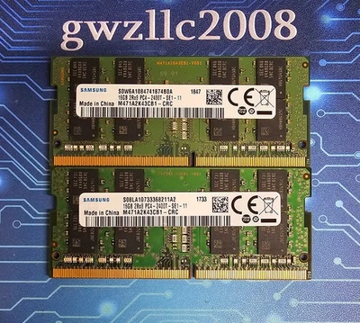 32GB (2x16GB) PC4-19200 DDR4-2400MHz 2Rx8 Non-ECC Samsung M471A2K43CB1-CRC #A45 - Image 1 of 2
