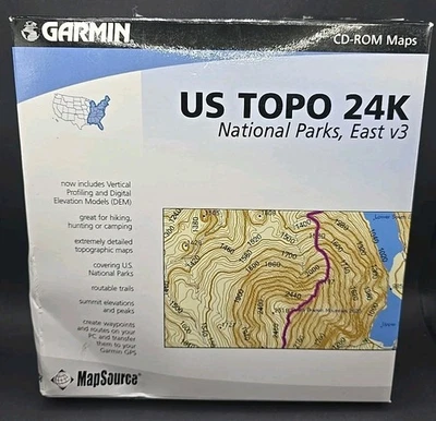 Garmin TOPO US 24K National Parks West v3 CD Topographical Mapsource - Image 1 of 4