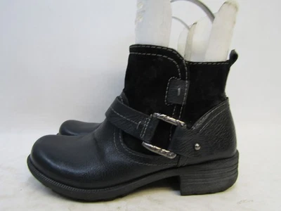 Botas botín Earth talla 6 M de cuero negro con cremallera cómodas al tobillo de moda Foto 1 de 4