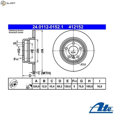 2x BRAKE DISC 24.0112-0152.1 FOR BMW X5/SAV/E53 M57D30 M54B30 3.0L M57D30 2.9L - Image 1 of 4