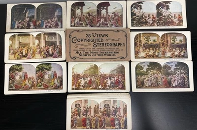 Vintage 1900s Jerusalem Israel Jesus New Testament (x25) Stereocard Boxed Set - Image 1 of 4