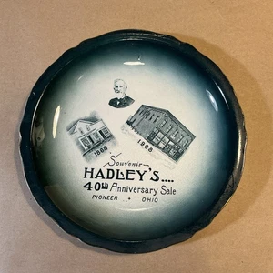 Vintage Semi-Vitreous Buffalo Pottery Souvenir Plate Hadley’s Pioneer OH INVAA04 - Picture 1 of 8