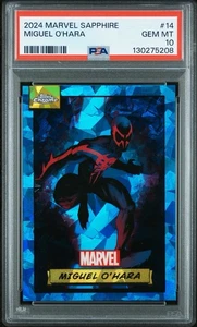 2024 Topps Cromo Marvel Zafiro Miguel O'Hara Spiderman Gema Como Nueva #14 PSA 10 - Imagen 1 de 2