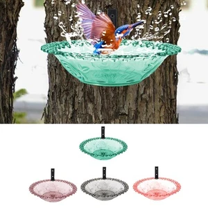 Cour de bain à oiseaux muraux bol à eau pour la pelouse du patio de jardin - Photo 1/23