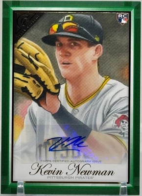 2019 Topps Gallery Кевин Ньюман радиоуправляемая зеленая параллельная с автографом /99 No55 Pirates - Изображение 1 из 3