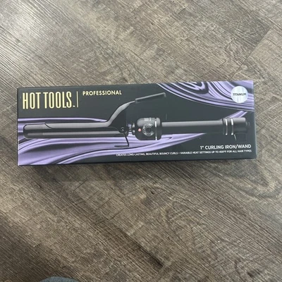 Hot Tools Professional Curling Iron Wand 1 Inch Titanium Barrel Black  HPK44BLK - Image 1 of 4