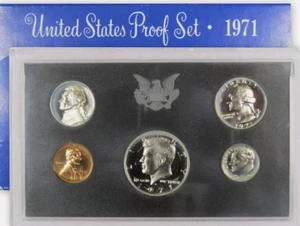 1971-S | US Mint Proof Set | 5 Coins | Original Packaging OGP | Free US Shipping - Picture 1 of 3