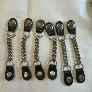 Harley-Davidson leather,Vintage, Chain Vest Extenders Set Of 6 - Picture 1 of 2