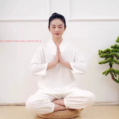 Chinese KungFu Tang Suit Unisex Linen Tai Chi Uniform Yoga Fitness Clothes HanFu - Image 1 of 4