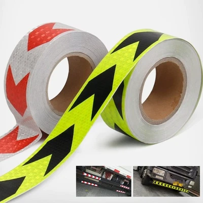 Cinta adhesiva reflectante de advertencia tiras flecha calcomanía coche furgoneta camión seguridad conducción Foto 1 de 4