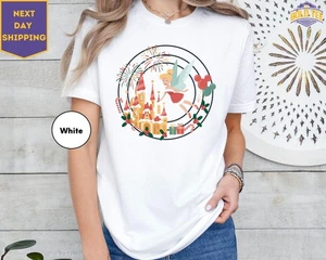 Tinker Bell Christmas T-shirt Bella Canvas Cotton Short Sleeve Holiday Tee - Picture 1 of 6