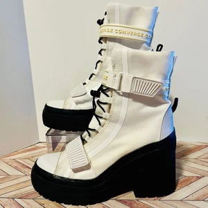Converse Chuck Taylor GR82 Hi Plateau Sneaker mit Absatz 6,5 Riemen weiß 563469C - Bild 1 von 9