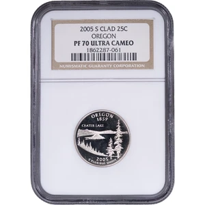 2005-S Clad Oregon State Quarter - Proof ~ NGC PF 70 ULTRA CAMEO - Picture 1 of 2