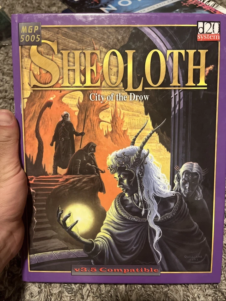 Sheoloth - City of the Drow (Hardcover) Mongoose Publishing RPG Book DARK ELVES! - Image 1 of 2