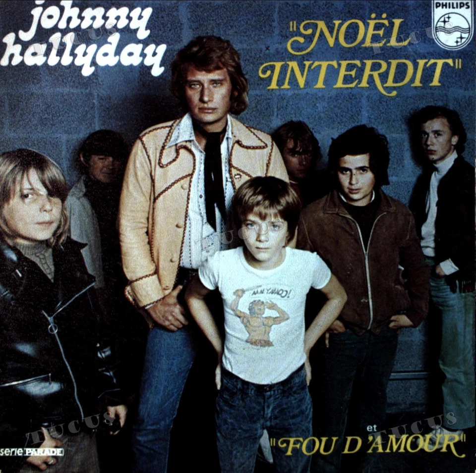 Johnny Hallyday - Noël Interdit / Fou D'amour 7in (VG/VG) .* - Image 1 of 1