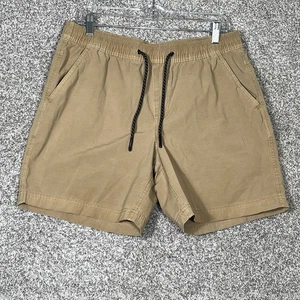 Bearbottom Shorts Men's Large Brown 7" Inseam Stretch Elastic Waist Chino - Picture 1 of 7