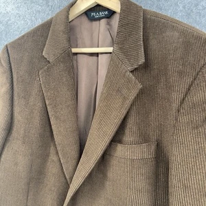 Jos. A. Bank Blazer Mens 40R Brown Corduroy Wool Silk Old Money Academia Preppy - Picture 1 of 19