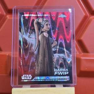 Garsa Fwip 2024 Topps Chrome Star Wars Red Blaster RayWave Refractor #25 - Picture 1 of 2