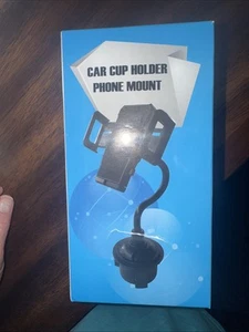NIB Cell Phone car cup holder phone mount, Black, Adjustable - Photo 1 sur 4