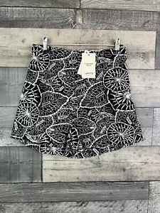 Pantalones Cortos Mango MNG Mujer Talla XS Negro Blanco Bordado Floral Boho Cintura Alta - Imagen 1 de 12