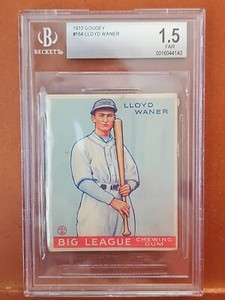 1933 Goudey #164 Lloyd Waner RC HOF PIRATES BVG 1.5