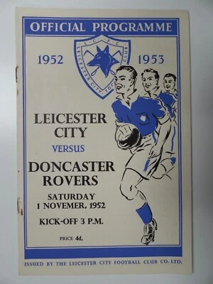 LEICESTER CITY v DONCASTER ROV. | 1952/1953 | DIV. 2 | 1 NOV 1952 | UK FREEPOST - Image 1 of 3