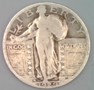 Cuarto D Standing Liberty 1929 - 90 % plata circulada - Imagen 1 de 2
