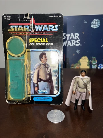 STAR WARS VINTAGE KENNER LANDO CALRISSIAN GENERAL LAST 17 POTF w/ card & coin !! Cover