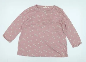 Fat Face Women Pink 3/4 Sleeve Basic Cotton T-Shirt - Picture 1 of 12