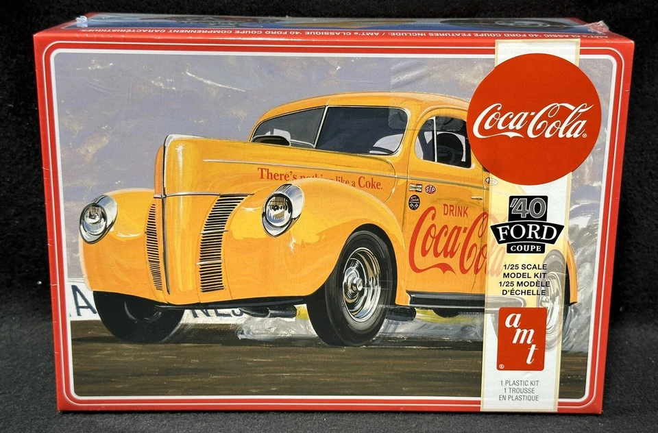 NEW Sealed - AMT Classic 1940 Coca-Cola Ford Coupe 1/25 Scale Model Kit 1346M - Image 1 of 4