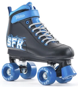 SFR Black/Blue Vision II Kids Quad Roller Skates - FREE SKATE TOOL! - Picture 1 of 4