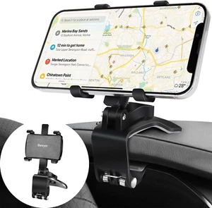 Car Phone Holder Mount Dashboard 360 Degree Rotation Multifunctional Clip Design - Picture 1 of 12