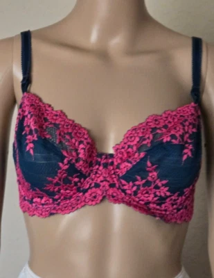 Wacoal объятия кружева на косточках назад застежки 65191 кружева вышитый бюстгальтер размер 34D - Изображение 1 из 4