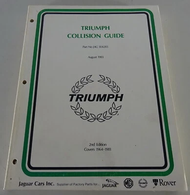 Elenco Di Ricambi Triumph Stag / TR6 / TR 250 / TR 4 / Spitfire / GT 6+ Del 1983 - Immagine 1 di 4