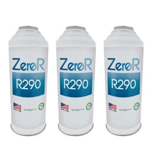 ZeroR - R290-8 oz Cans, 3 Pack - for Systems Designed for R290 - Made in USA - Picture 1 of 2