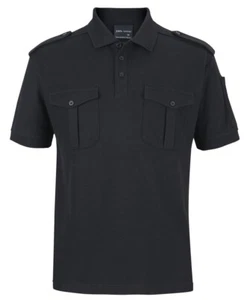 Jb's wear Short Sleeve 250gsm Heavy Duty Pique Knit Cotton Blend Epaulette Polo - Bild 1 von 12