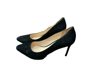 Cole Haan Eliza Grand OS 泵 9B 鞋 黑色麂皮绒 高跟鞋 一脚蹬 派对 经典 — 第 1/4 张图片