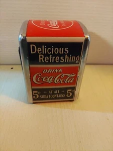 Coca Cola Classic Metall Serviettenhalter Spender Chrom Diner Coke selten - Bild 1 von 6