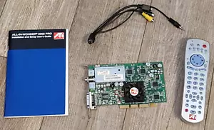 ATI ALL-IN-WONDER Radeon 9000 PRO 64mb Graphics adapter w/ aud/vid cable remote - Picture 1 of 5