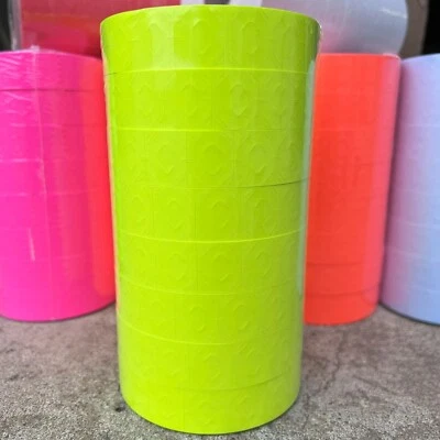 Monarch Paxar 1136 size Chartreuse labels - 1 sleeve bright yellow labels-2 line