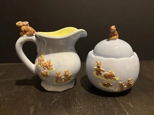 Global Decor Kate Williams Bunny Rabbit Cream And Sugar Set - Picture 1 of 9