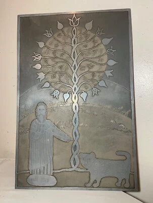 LARGE orig. Barbara Garrison intaglio children's book illustration etching plate - Image 1 of 4