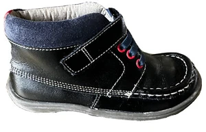 See Kai Run Owen Black Leather  Shoes Kids Boys Size 13 Preowned - Picture 1 of 8