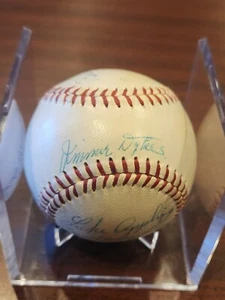 Vintage Signed Baseball Jimmy Dykes Bill Summers Bill Hitchcock Harridge Ball  - Picture 1 of 6